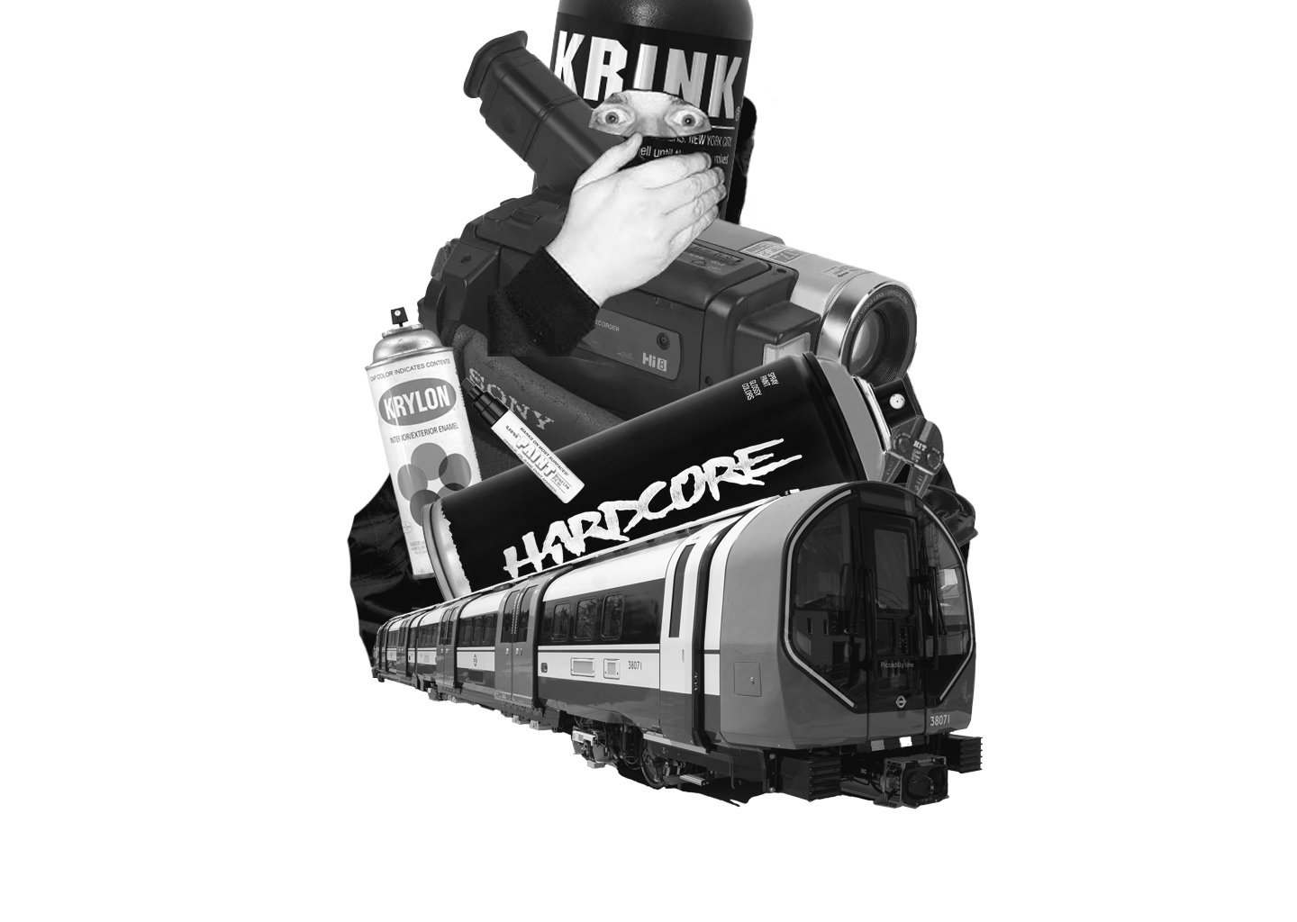 digital collage containing graffiti elements